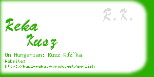 reka kusz business card